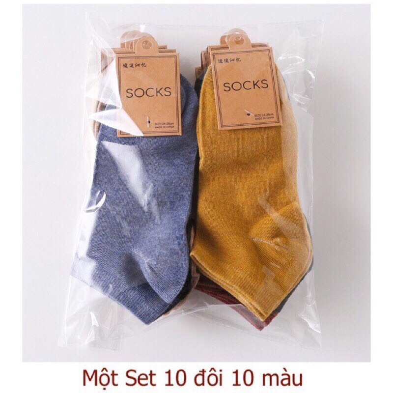 Tất Cổ Ngắn Unisex Đa Sắc Nam Nữ Đều Mang Được