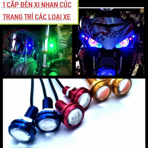 Đèn xi nhan cúc áo vỏ Nhôm CNC