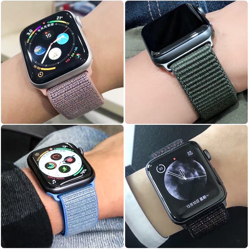 Dây Đeo Nylon Cho Đồng Hồ Thông Minh AW Iwatch SR 7/6/SE/5/4/3/2/1 Size 38-40-41-42-44-45mm