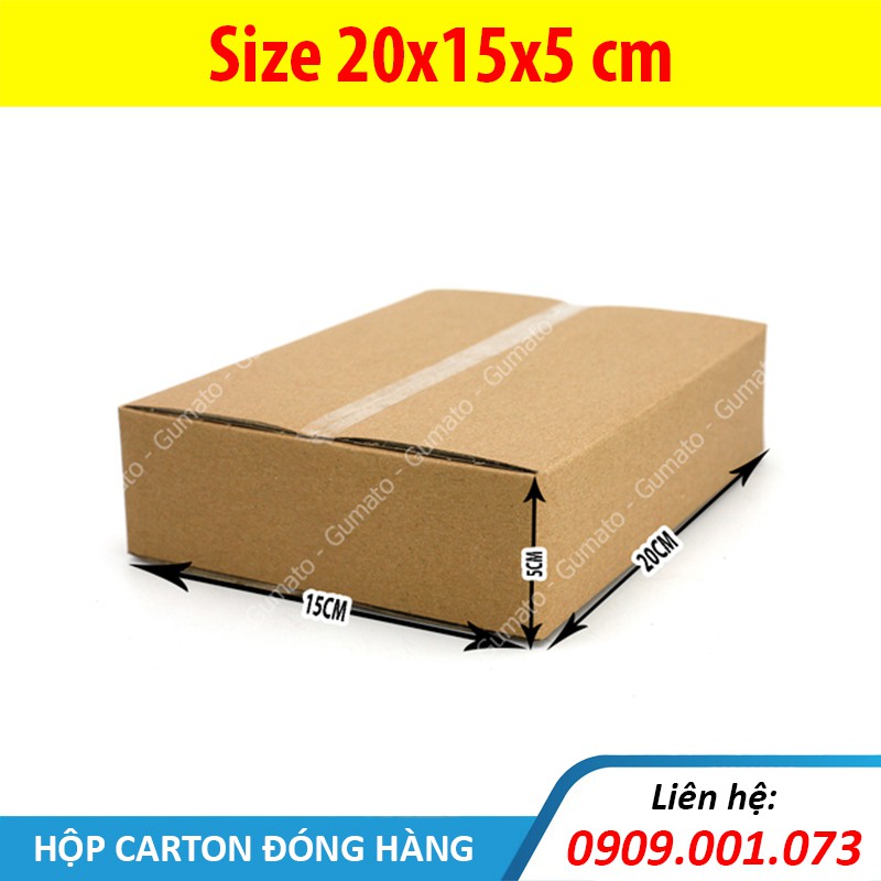 Hộp giấy P53 size 20x15x5 cm, thùng carton gói hàng Everest