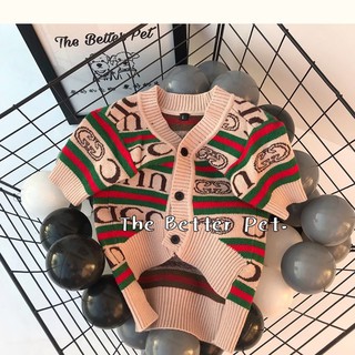 ÁO CARDIGAN GUCCl cho chó mèo(áo len cho thú cưng)