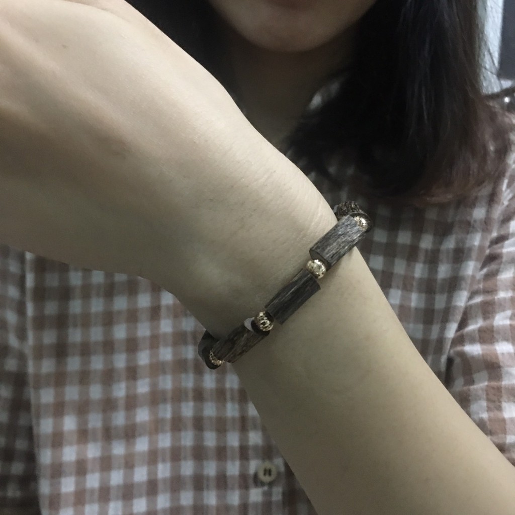 Vòng Tay Trầm Hương Nữ 📿 Sánh Tự Nhiên Phối Si cực đẹp 📿 Có Vòng Nhỏ cho Em Bé