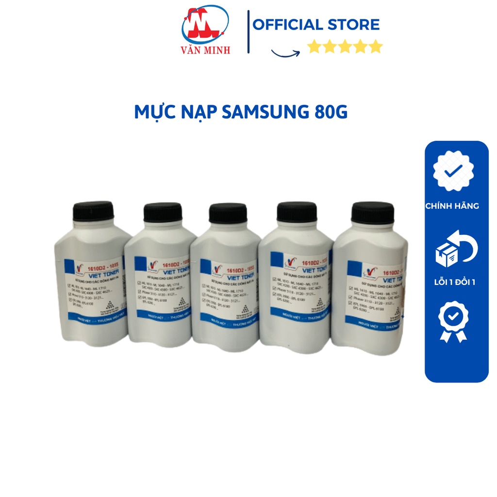 Mực đổ Dành Cho Máy In Samsung ML 1610-1640-1710; Xerox Phaser 3124/3125, Phaser 3155, Phaser 3140...Mực nạp Samsung 80g