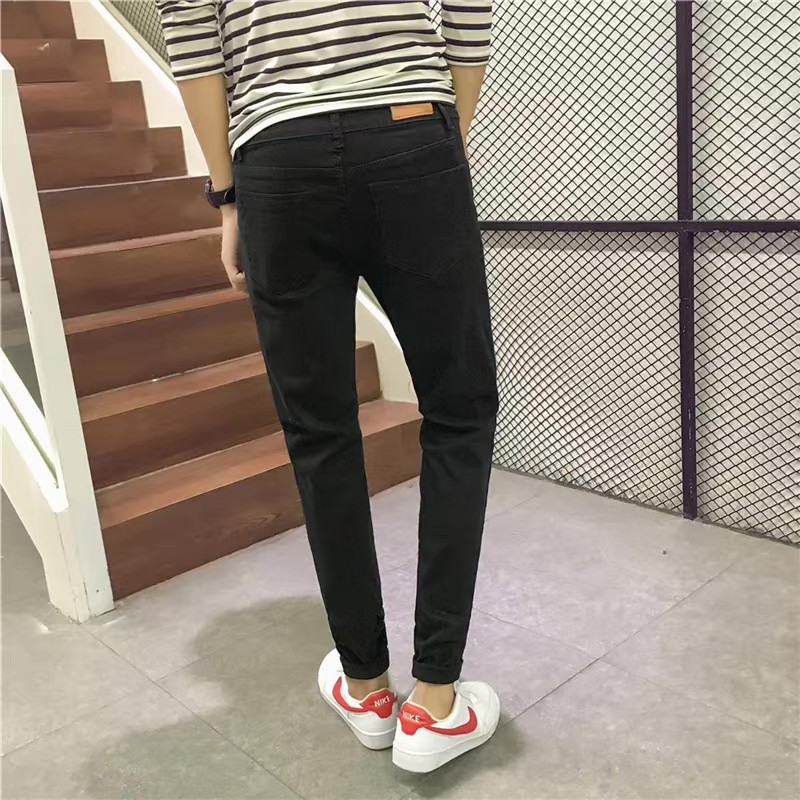 102Quần Jeans Nam Rách Gối Chất Jean Cotton Co Giãn Dáng bó Thời Trang.Size 27-34 | BigBuy360 - bigbuy360.vn