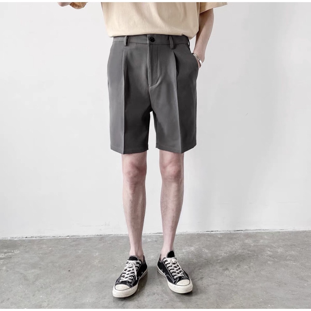 Quần short ngố vải âu nam RIO thiết kế hàn quốc mới cạp chun thoải mái khi xử dụng form dáng trẻ trung vải cotton hè