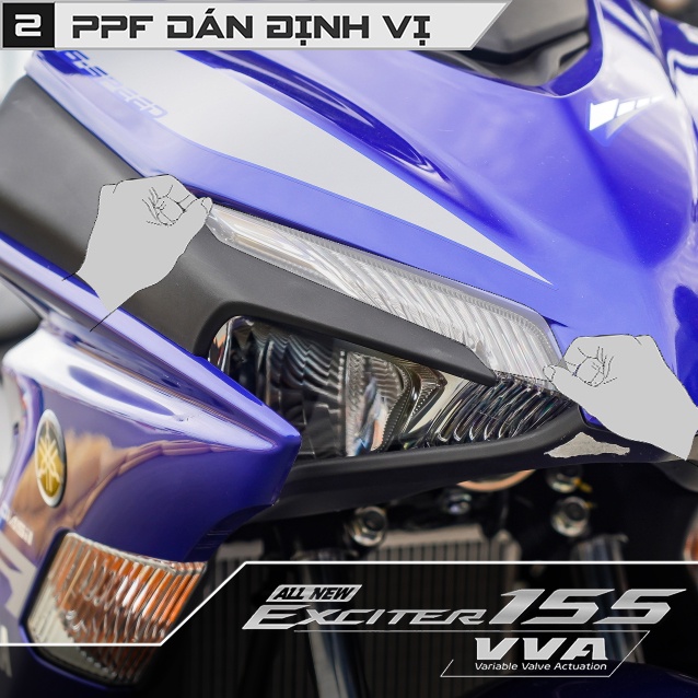 Combo ĐỊNH VỊ &amp; CHÓA ĐÈN PPF EXCITER 155 [ YAMAHA Y16ZR ] bảo vệ xe Yamaha Ex