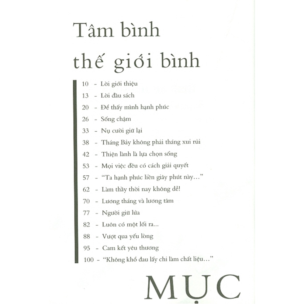 Sách - Bình An Mà Sống