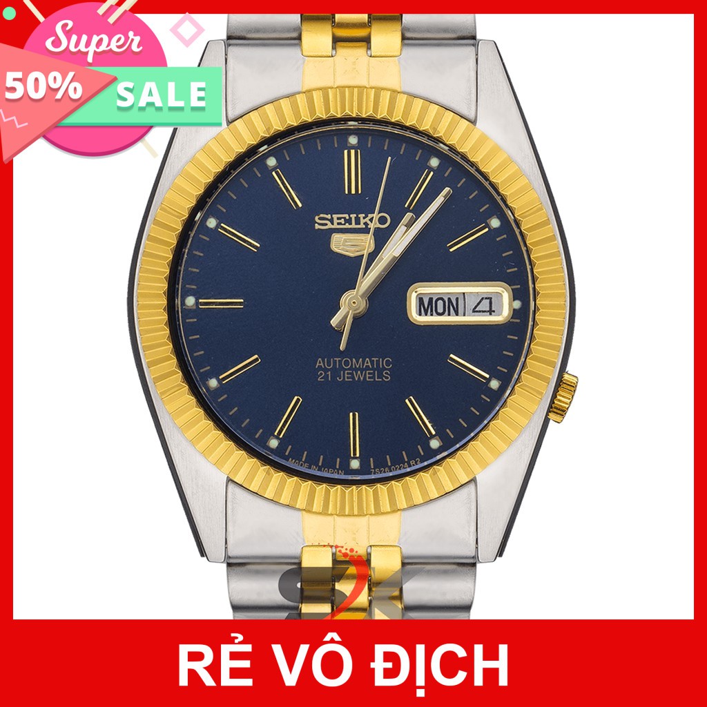 Đồng Hồ Cơ Nam Seiko 5 Quân Đội Cao Cấp Giá Rẻ Mạ Vàng Chống Nước Chống Xước Automatic SKSM05DTSẵn Hàng