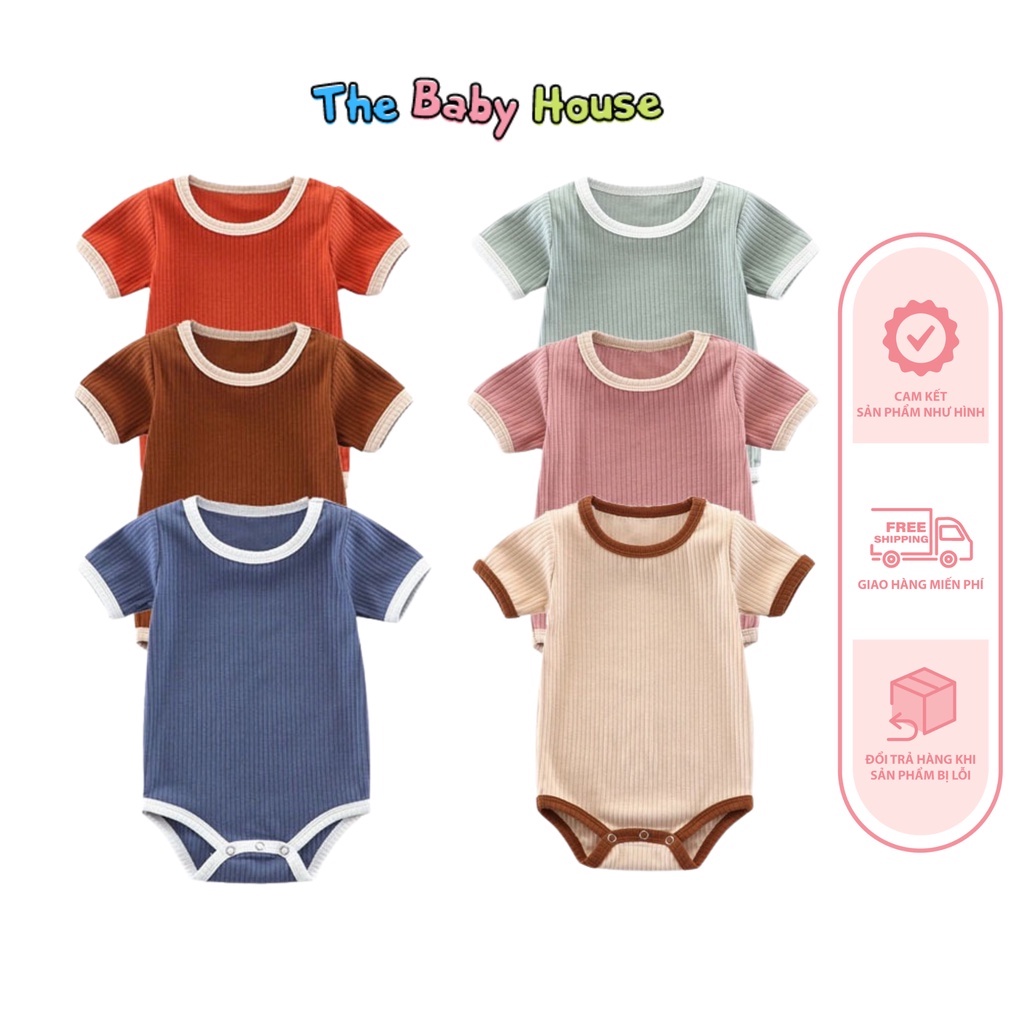 Bộ Áo Liền Thân Cho Bé 💛 𝐅𝐑𝐄𝐄𝐒𝐇𝐈𝐏💛 Bodysuit Tay Ngắn Phong Cách Đơn Giản Thoải Mái Dễ Thương  Cho Bé