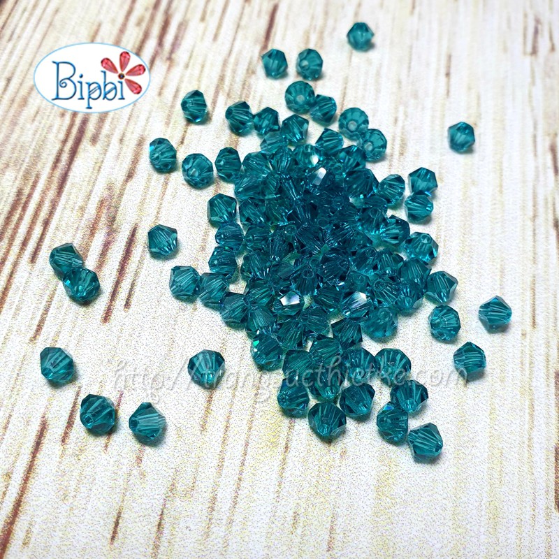 100 viên pha lê Tiệp màu xanh bluezircon - Ship Hỏa Tốc HN