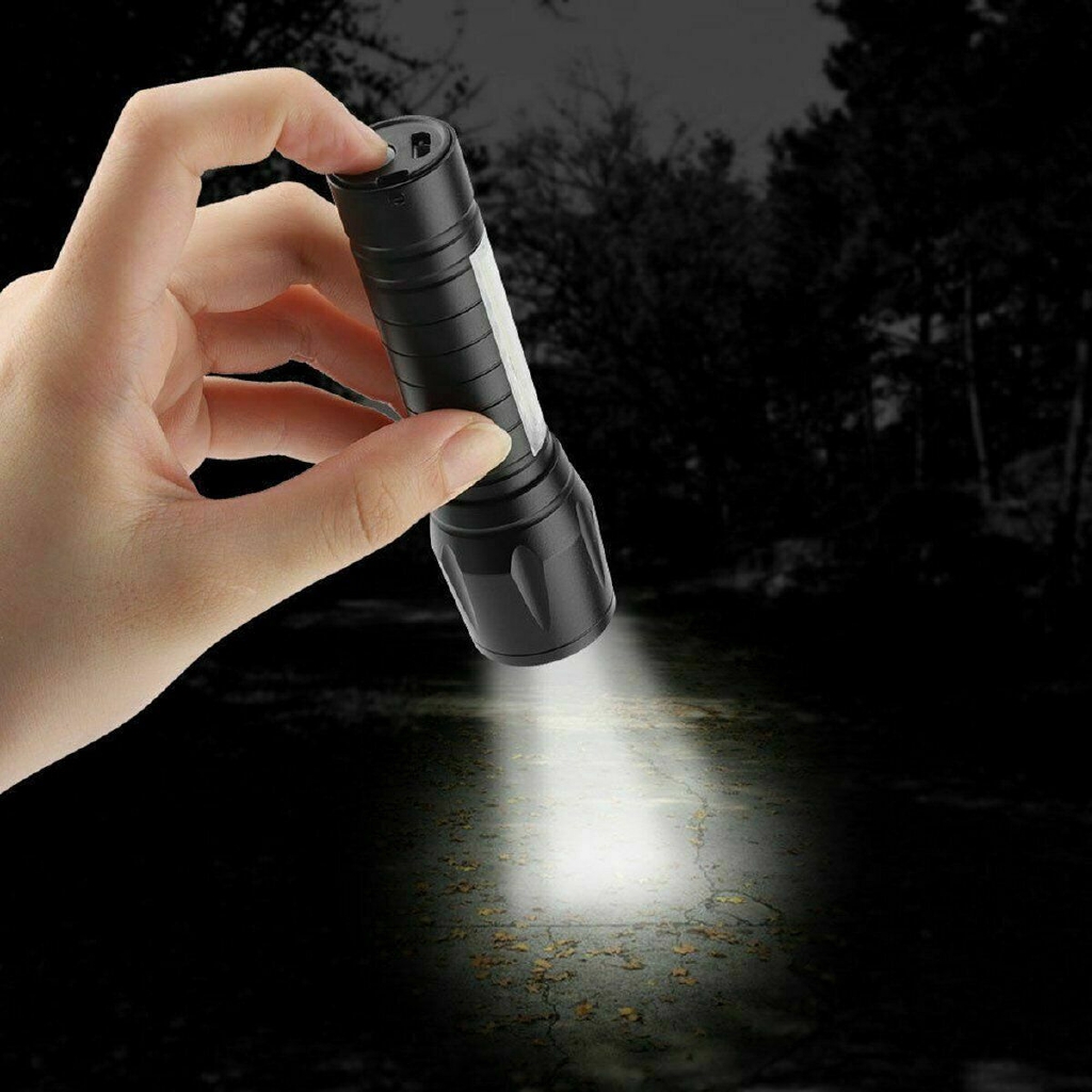 Đèn pin USB T6 COB phóng to dùng cho cắm trại và các hoạt động khác tiện dụng