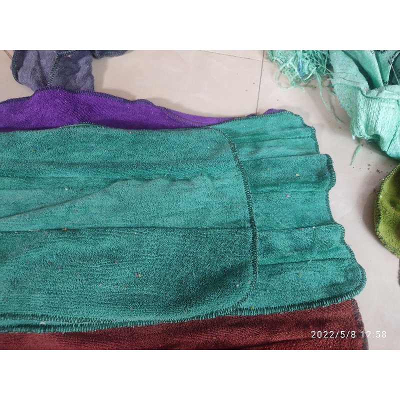 1kg khăn lau đa năng ghép miếng siêu thấm hút, không ra bông không phai màu, độ bền cao