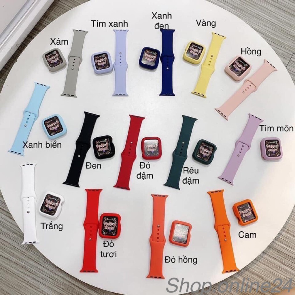 Com bo Dây kèm Ốp cao su apple watch 38/40 42/44