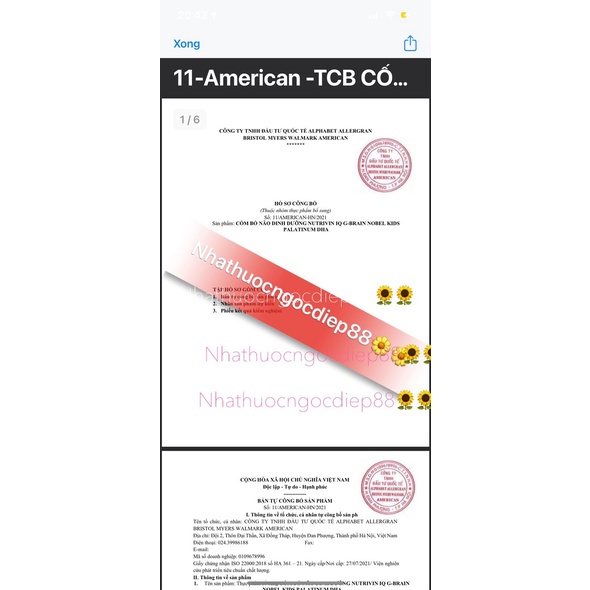 Cốm bổ não  Nutrivin IQ G-BRAIN NOBEL KIDS - Hỗ trợ phát triển não bộ và trí tuệ cho trẻ_Hộp 20 gói