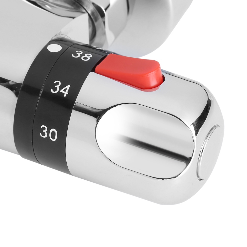 Vòi Nước Nóng Lạnh Điều Khiển Nhiệt Độ Bằng Chrome Gắn Tường Nhà Tắm