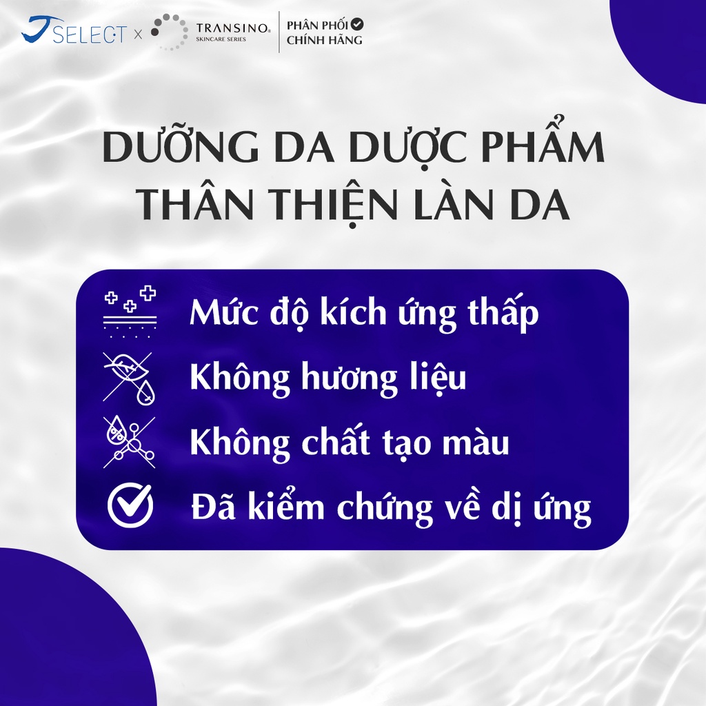 Kem Chống Nắng Trắng Da SPF 50+ TRANSINO Chống Mồ Hôi, Nước 30ml