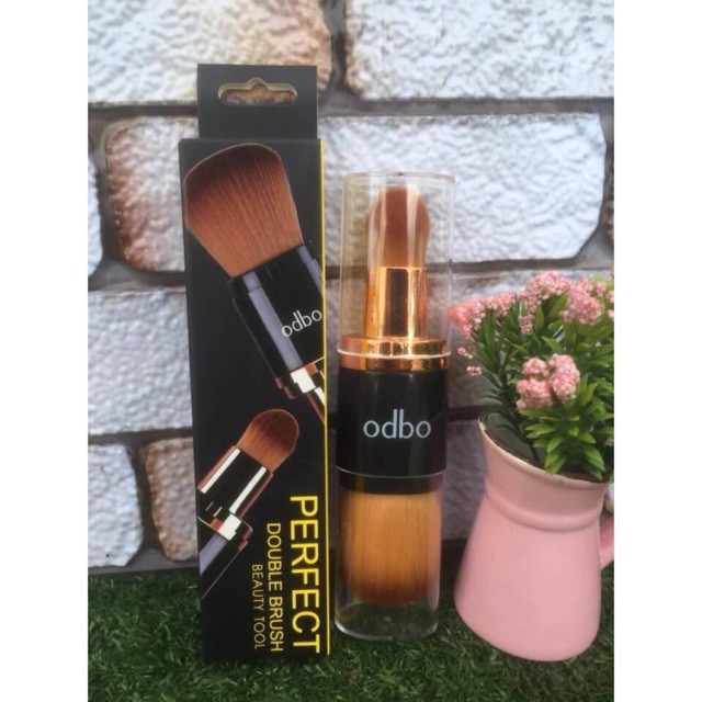 CỌ TRANG ĐIỂM 2 ĐẦU ODBO PERFECT DOUBLE BRUSH BEAUTY TOOL CHÍNH HÃNG - 3379