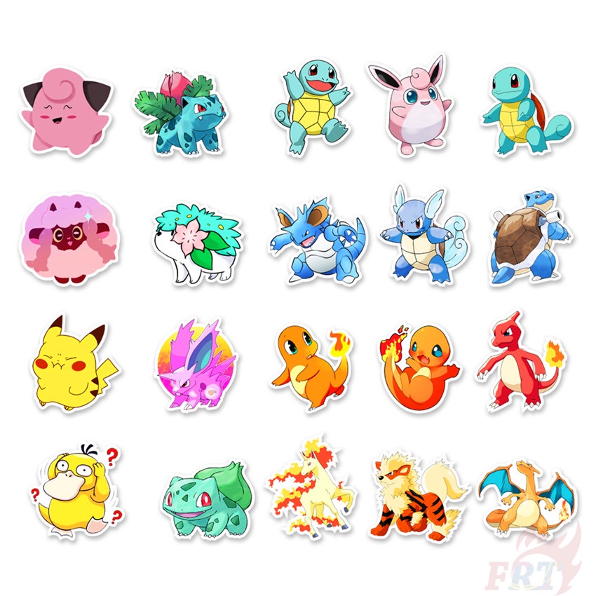 50Pcs/Set ☆ Pokémon Series 01 Funny Stickers ☆ DIY Fashion Waterproof Decals Doodle Graffiti Stickers