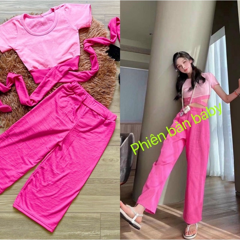 Sét áo cột eo phiên bản nay baby