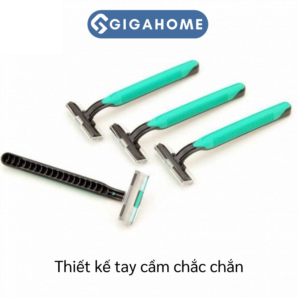 Vỉ 4 Cây Dao Cạo Râu GIGAHOME 3 Lưỡi Sắc Bén, Không Làm Tổn Thương Da Unisex 5374