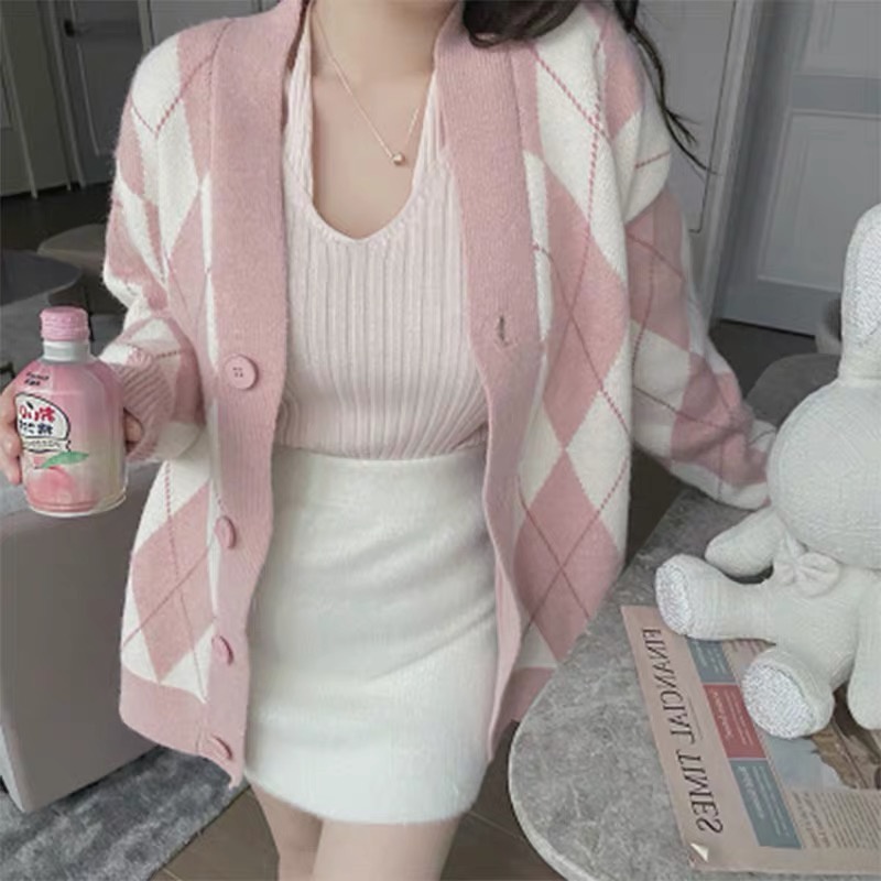 [Trùm Sỉ Len ] ÁO CADIGAN KẺ SỌC PHONG CÁCH HÀN QUỐC - CLG04