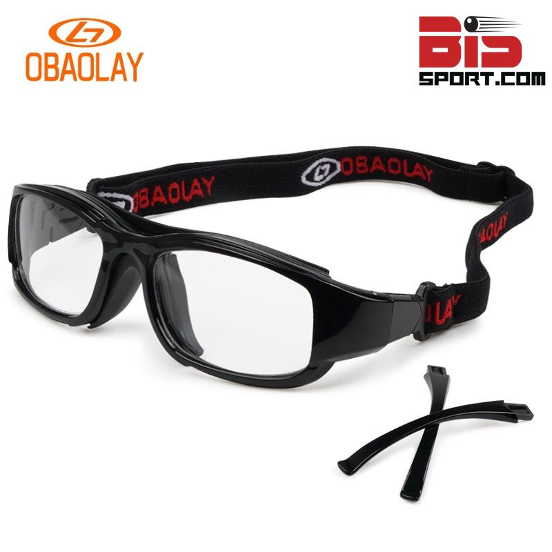 Gọng Kính Thể Thao Bóng Đá Obaolay L028 Đen Trắng - Chính Hãng - Gọng Kính Siêu Chịu Lực Mạnh Của Búa 95%