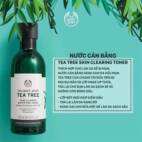 Toner Da Dầu Mụn The Body Shop Tea Tree Skin Clearing Mattifying Toner