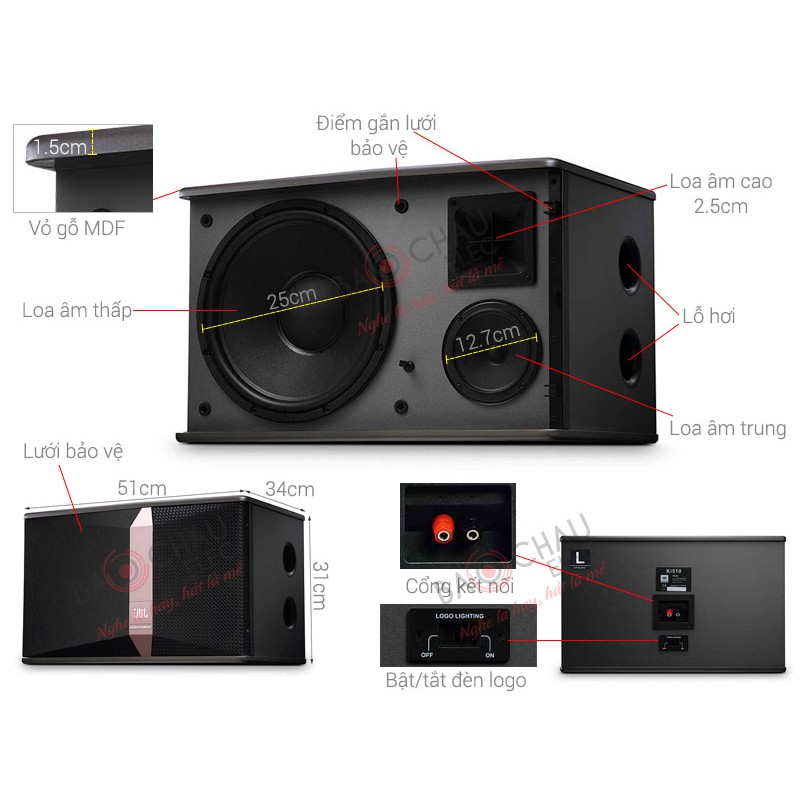 Loa Karaoke JBL Ki510 (Nhập khẩu Chính hảng)