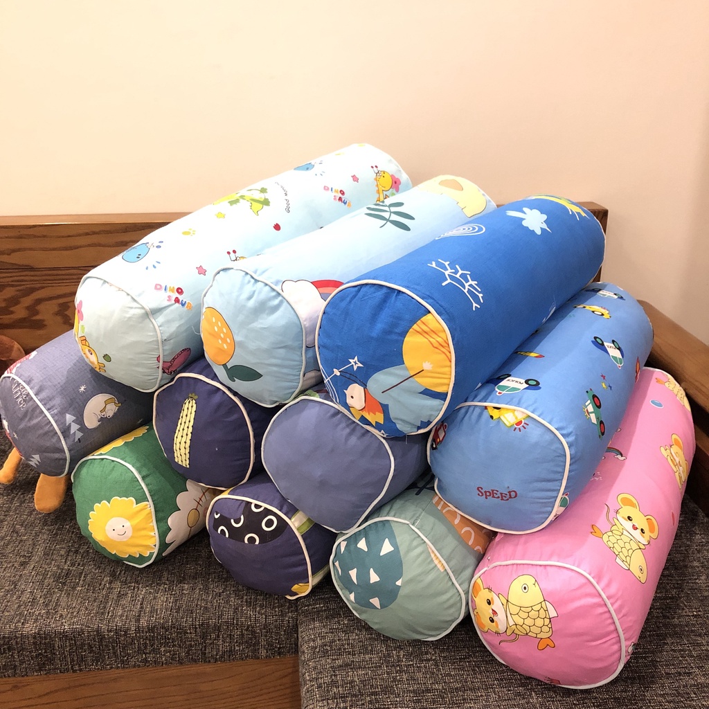 Gối ôm cho bé sơ sinh chất vải cotton, gối ôm trẻ em hình thú cho bé trai bé gái