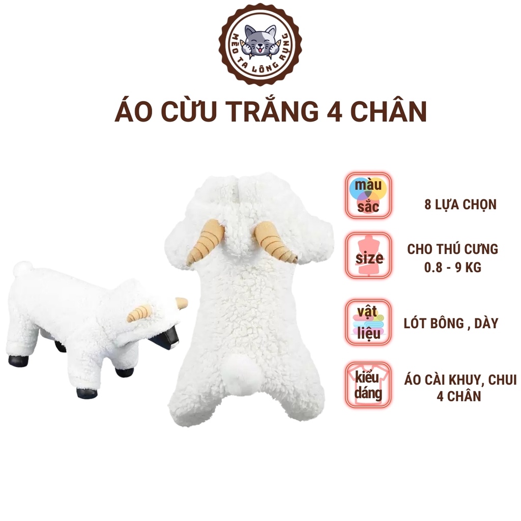 Áo bông cho chó poodle mèo con cún lớn thú cưng nỉ len mùa đông, quần áo cho chó cún poodle cái mèo con thú cưng