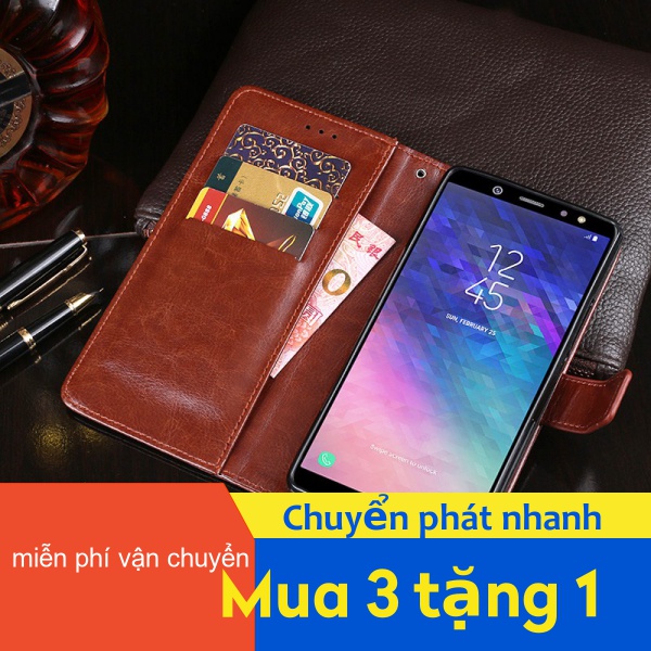 Bao da điện thoại có ngăn đựng ví cho Samsung Galaxy M31S M31 J5 J3 J4 J8 A01 Core A8 A7 A5 A3 A9S A9 Pro 2017 2018