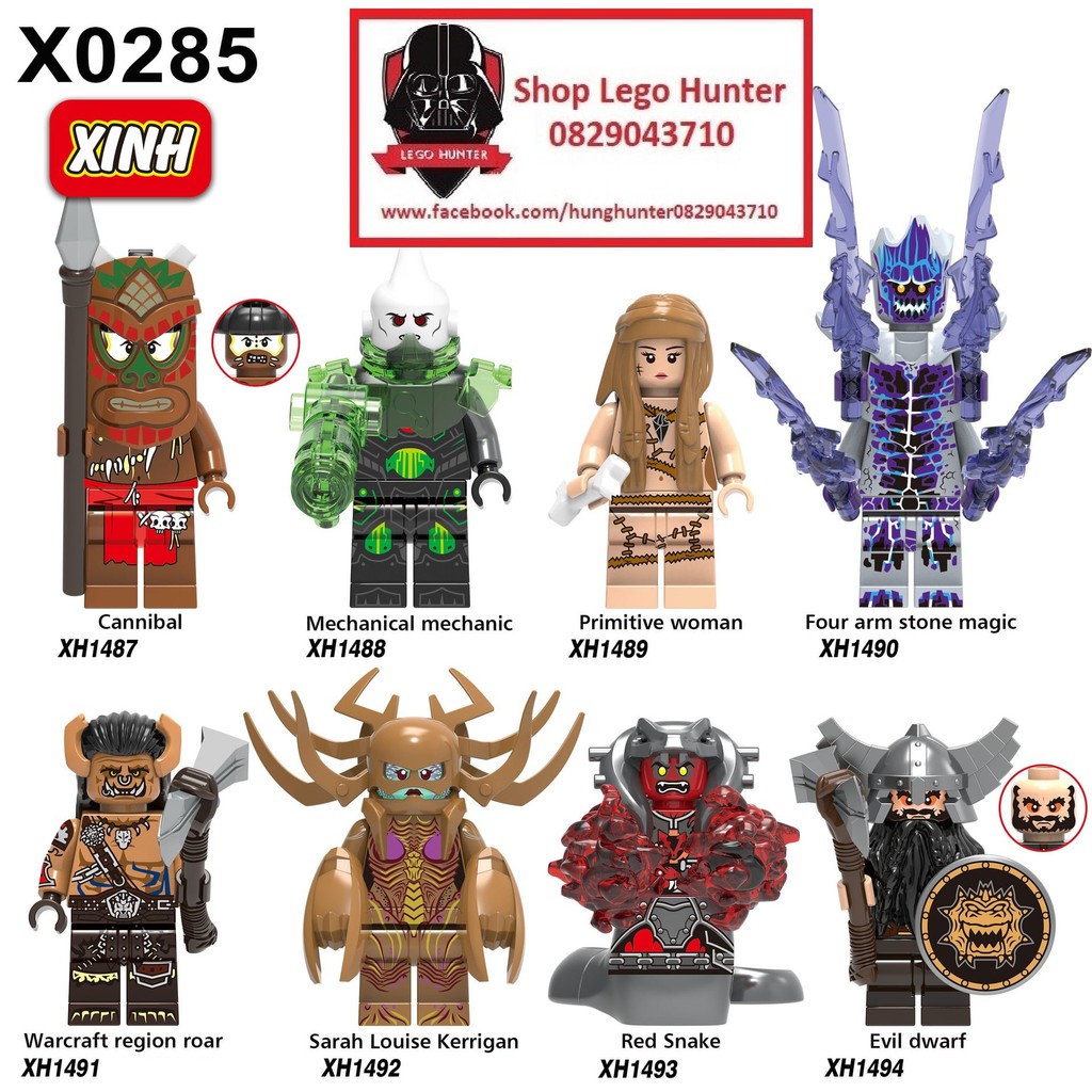 Xinh X 0285 Minifigures mô hình lắp ráp nhân vật thuộc các tự game và phim : Warcraft , StarCraft .. ( bán lẻ )