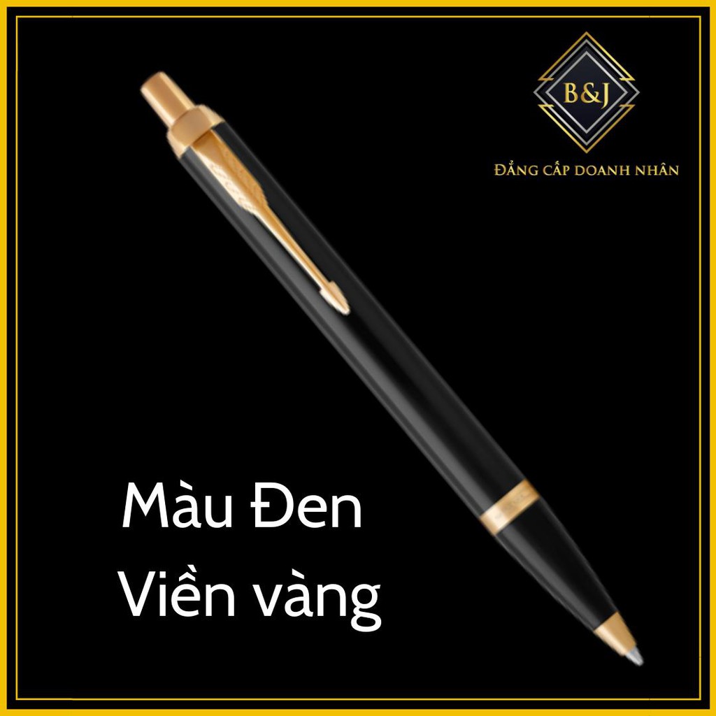 Leon Dio - Bút bi ký tên cao cấp bằng kim loại Chính Hãng Parker IM Black Lacquer dành cho doanh nhân