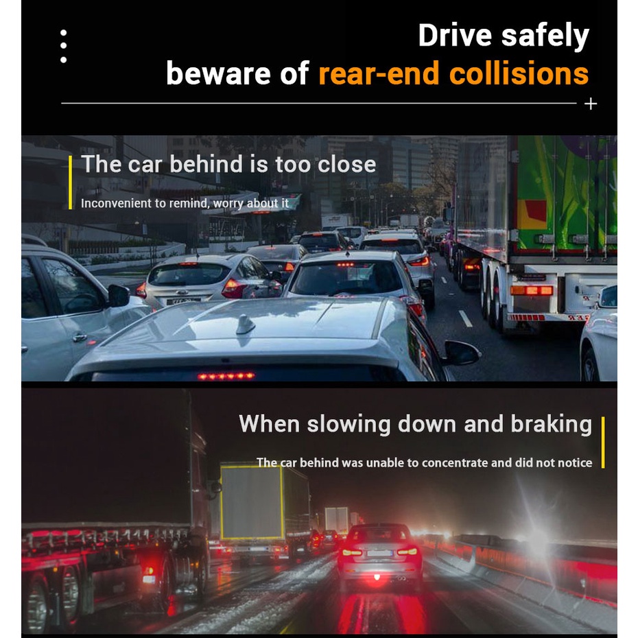 Đèn LED Cảnh Báo Gắn Đuôi Xe Hơi Chống Thấm Nước Chống Va Chạm