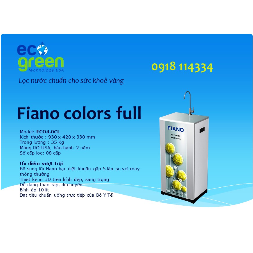 Máy lọc nước FIANO COLORS FULL