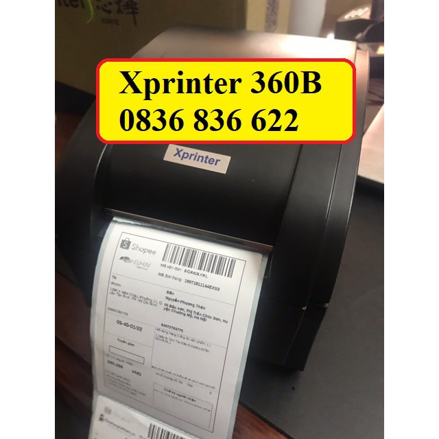 Máy in đơn hàng, in tem, in hóa đơn, in mã vạch Xprinter 360B