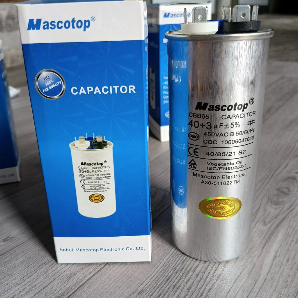 Tụ điều hòa - Tụ máy lạnh của Mascotop  2 chân và 3 chân