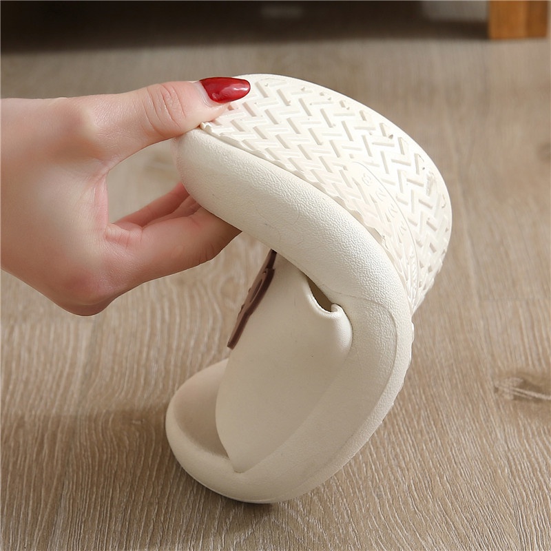 ❌HÀNG NHẬP KHẨU❌Dép quai ngang unisex hình gấu thời trang ulzzang bánh mỳ độn đế 4 cm siêu êm siêu nhẹ siêu êm A110 Warm