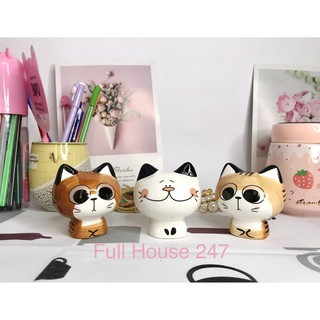 [ẢNH THẬT] Tượng gốm sứ hình mèo neko trang trí bàn làm việc tượng decor mèo các trạng thái đáng yêu ngộ nghĩnh