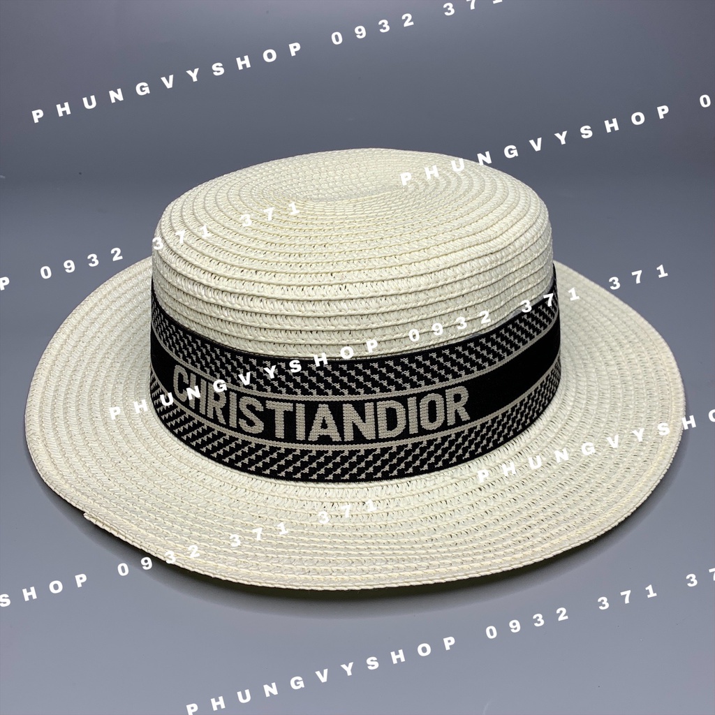 ( Dây đai dệt XỊN ) Mũ cói VÀNH NHỎ VIỀN CHRIS nón đi biển che nắng