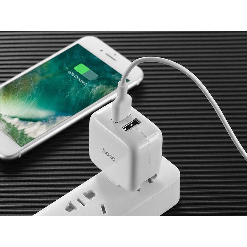 Củ cốc sạc nhanh 2 cổng cho điện thoại máy tính bảng Hoco C54