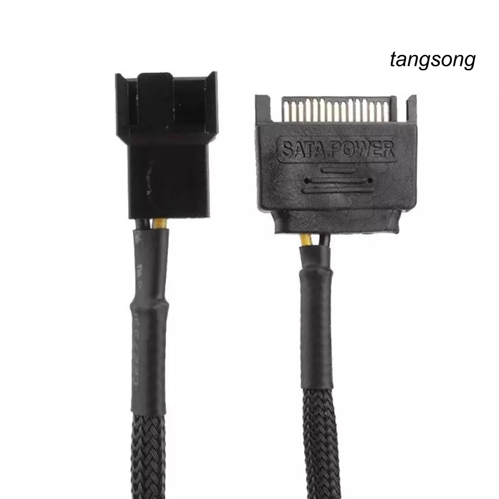 Dây Cáp Chuyển Đổi Ts-Sata 15pin Sang 2 Cổng 3pin 4pin Dành Cho Quạt Máy Tính