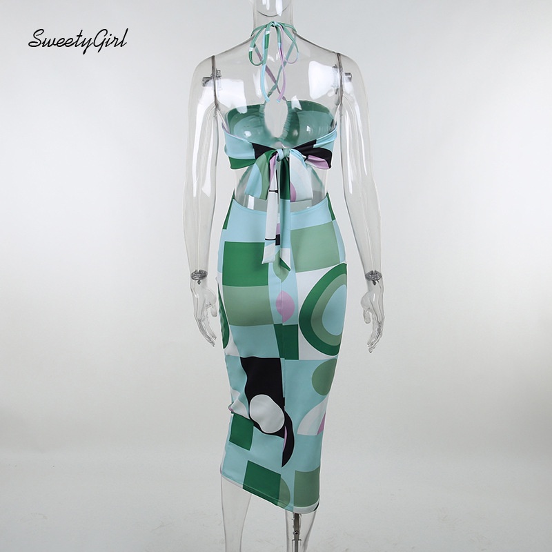 Đầm Dài Không Tay Hở Lưng In Họa Tiết Thời Trang 2022 Dành Cho Nữ