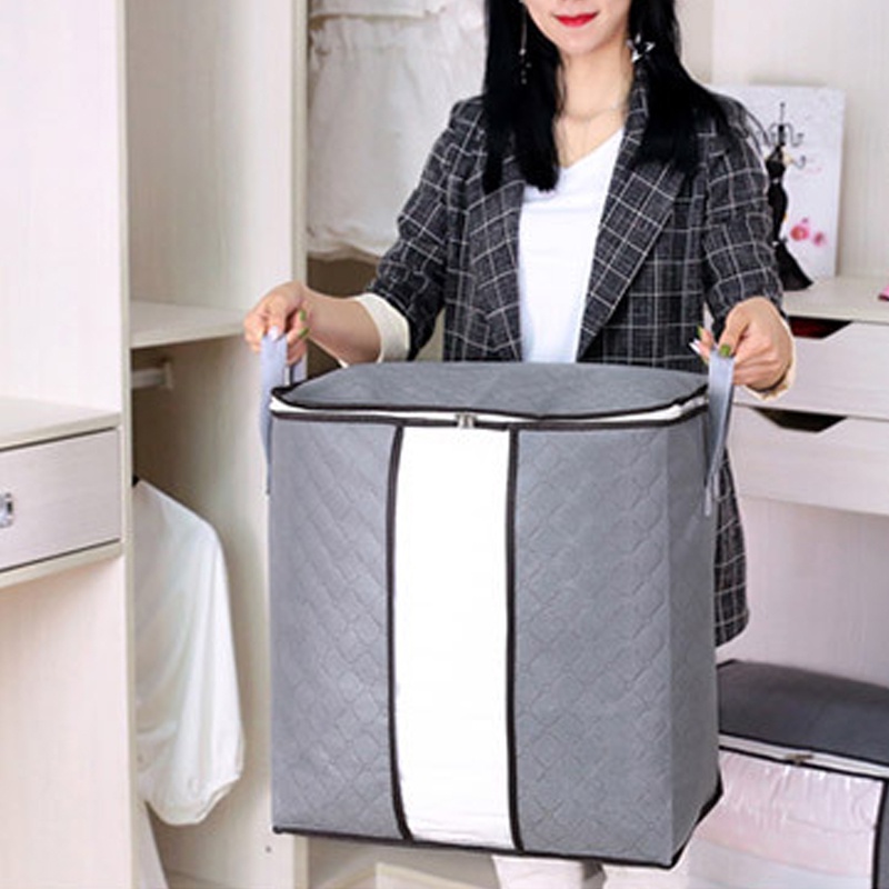 Túi Đựng Quần Áo / Đồ Lót Cỡ Lớn Bằng Vải Không Dệt Có Thể Gấp Gọn Tiện Dụng