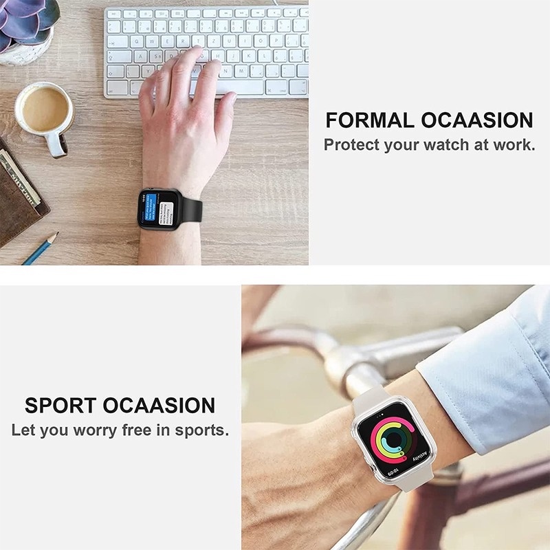 Ốp Cứng Bảo Vệ Màn Hình Đồng Hồ Apple watch 45mm 41mm 44mm 40mm 42mm 38mm iWatch Series 7 6 5 4 3 2 1