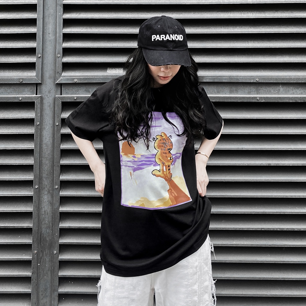 Áo Thun Garfield Cat Màu Đen