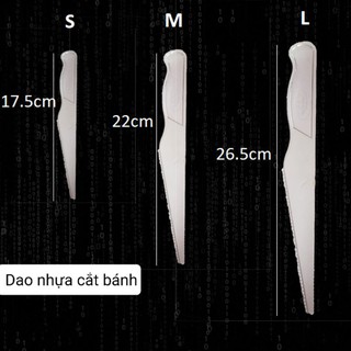 Gói 10 dao trung 22cm (Dao nhựa cắt bánh kem)