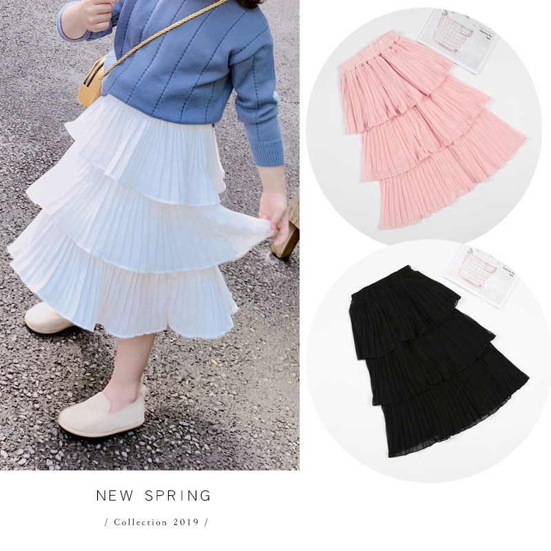 Đầm Công Chúa Xếp Tầng Bằng Vải Voan Thời Trang Xuân Hạ 2019 Mới Cho Bé Gái