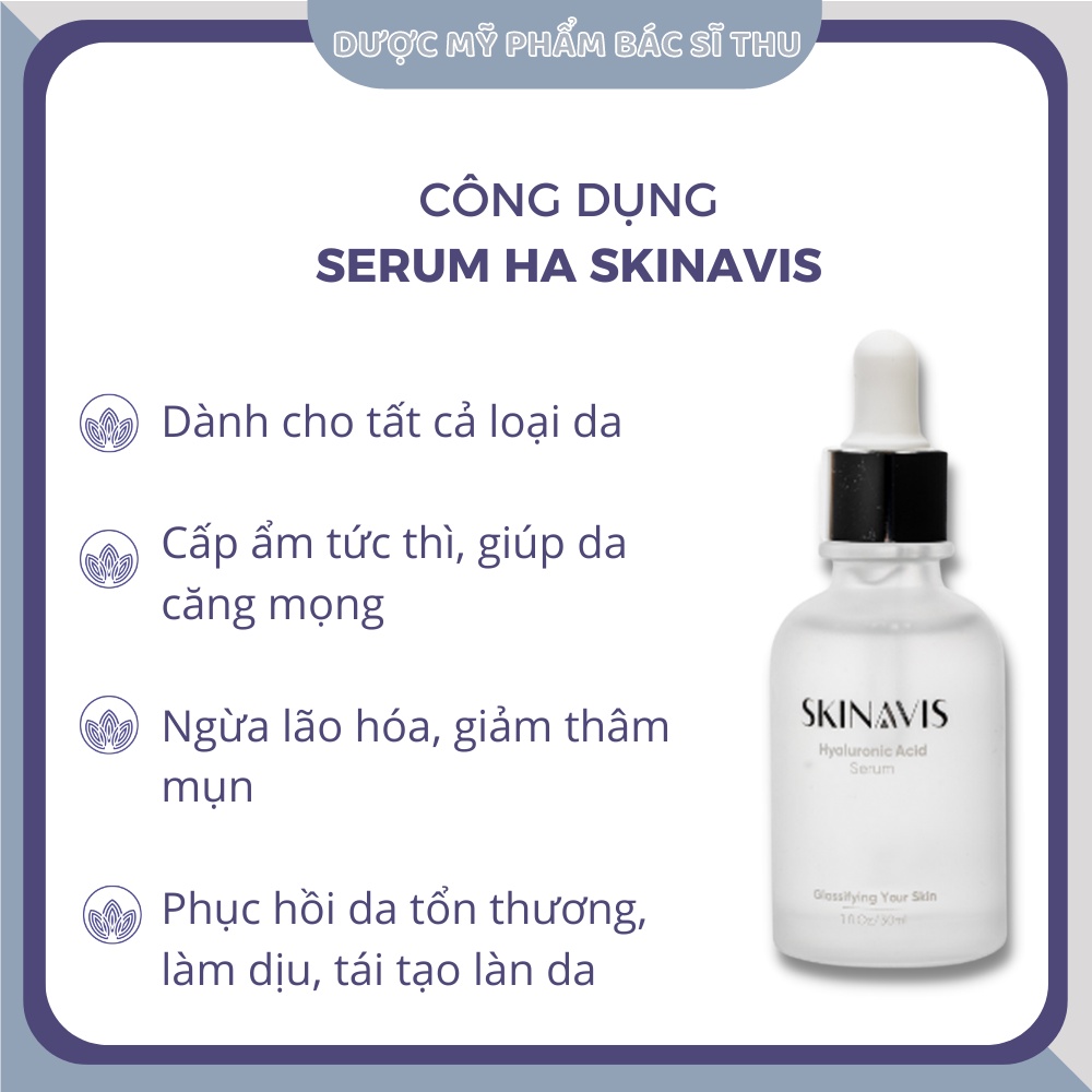 Serum Skinavis Cấp ẩm phục hồi da chứa thành phần HA (30mL)