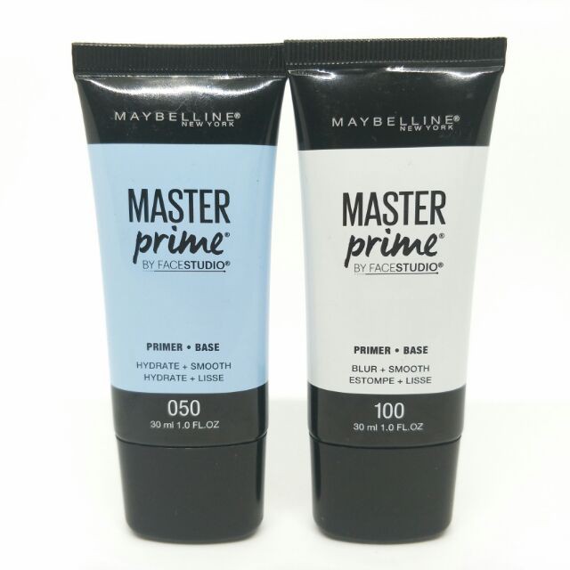 Kem lót Maybelline Master Prime 30ml mẫu mới màu trắng 100 Smooth (hàng Mỹ)